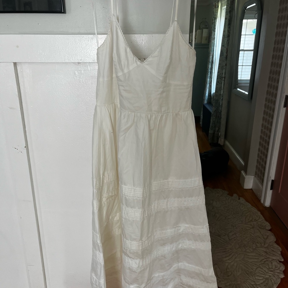 Reformation white ricrac trim Dress - 6